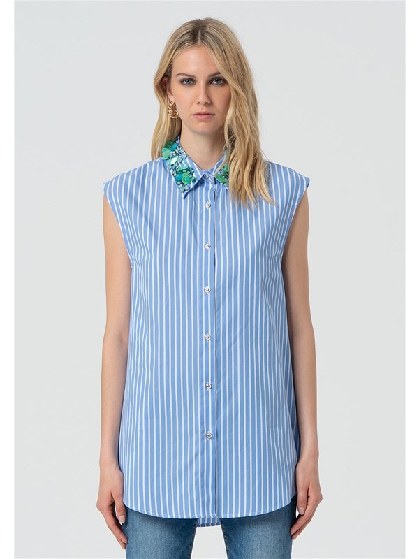 Fracomina Camicia Sky/white