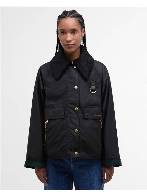 Barbour Giacca Black/sage tartan