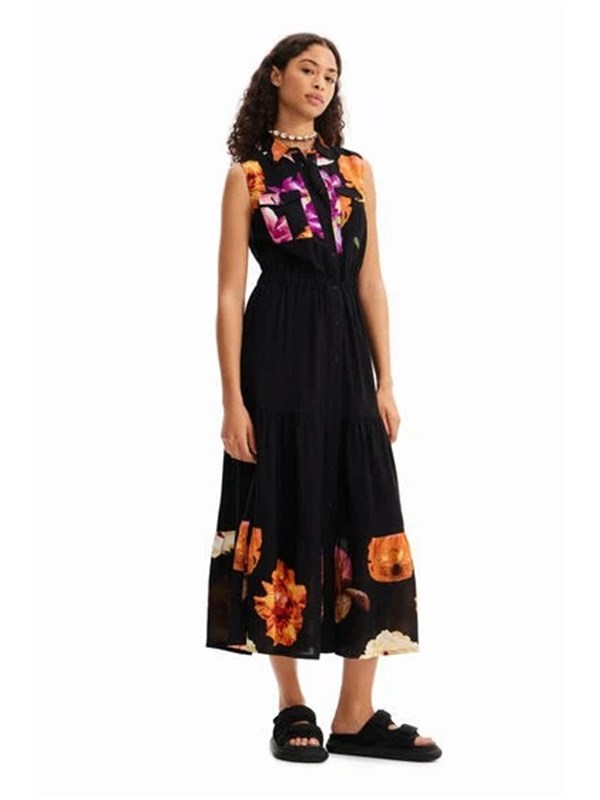 Desigual Long dress Negro