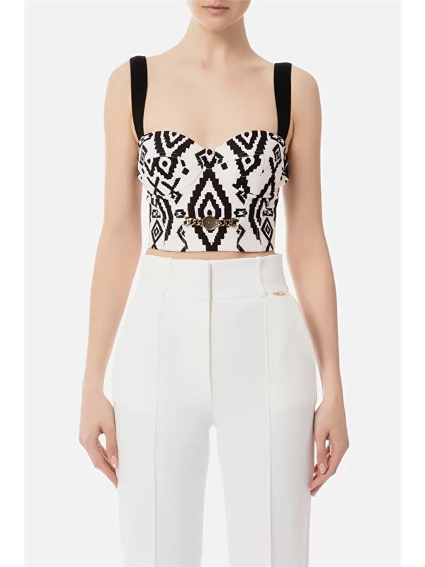 Elisabetta Franchi Top Butter / Black