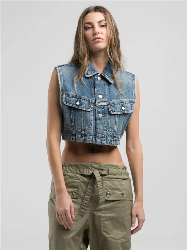 REPLAY Gilet Medium blue