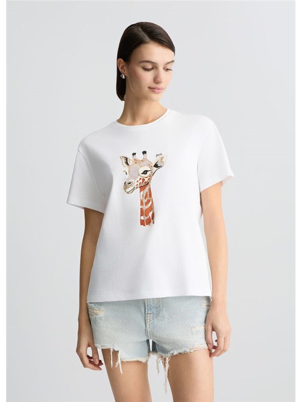 LIU  JO T-shirt Bianco giraffe liujo
