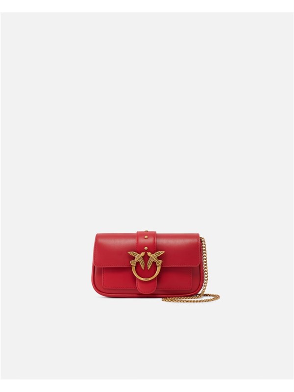 Pinko Pelletteria Borsa A Tracolla Rosso/antique gold