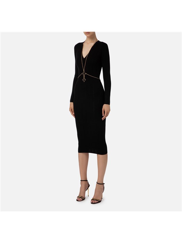 Elisabetta Franchi Midi dress Black