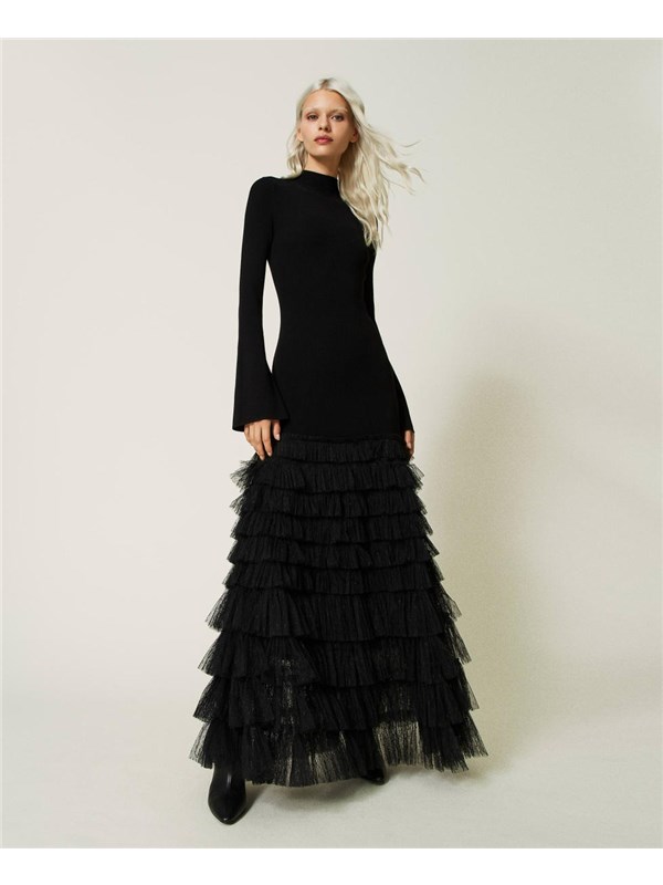 TWINSET Long dress Black