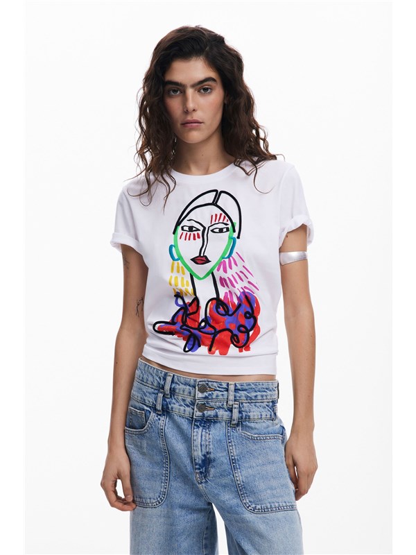 Desigual T-shirt Blanco