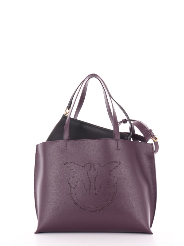 Pinko Pelletteria Shopping Bag Purple