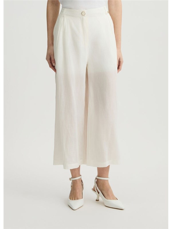 LIU  JO Pantalone Bianco lana