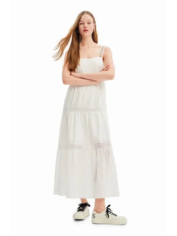 Desigual Long dress Blanco