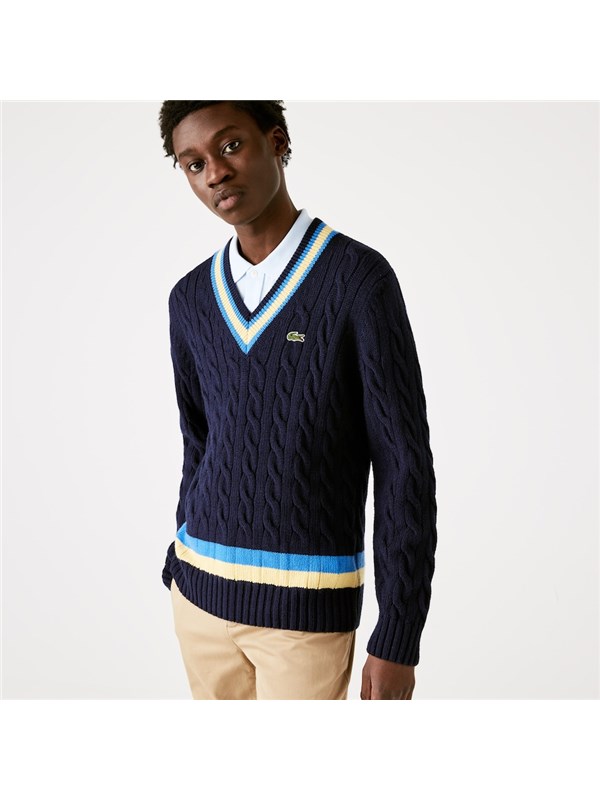 LACOSTE Pullover Navy blue/yellow/marina