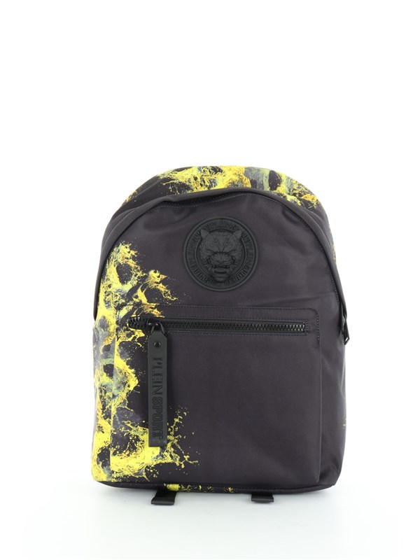 PLEIN SPORT Backpack Black / yellow