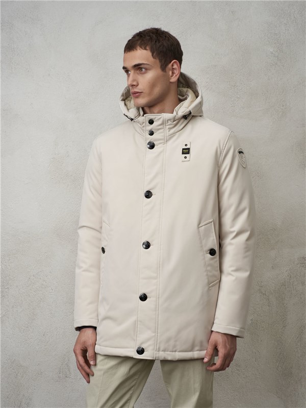 Blauer Parka 