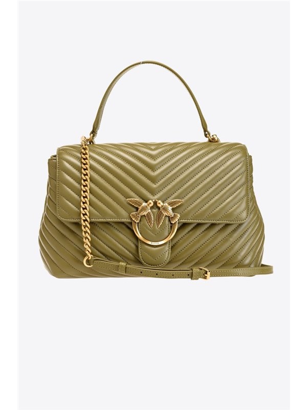 Pinko Pelletteria Borsa a spalla Verde abete/antique gold