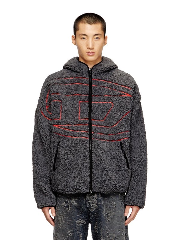 DIESEL Felpa Gravel grey