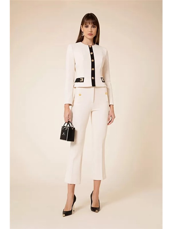 Elisabetta Franchi Jacket Butter / Black