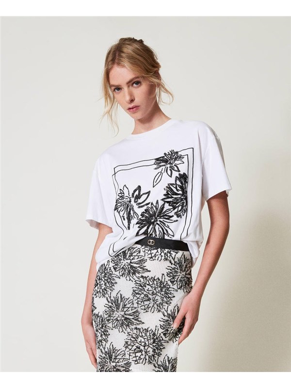 TWINSET T-shirt Bianco ottico