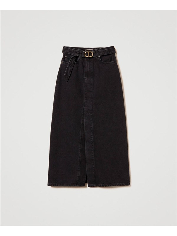 TWINSET Skirt Black denim