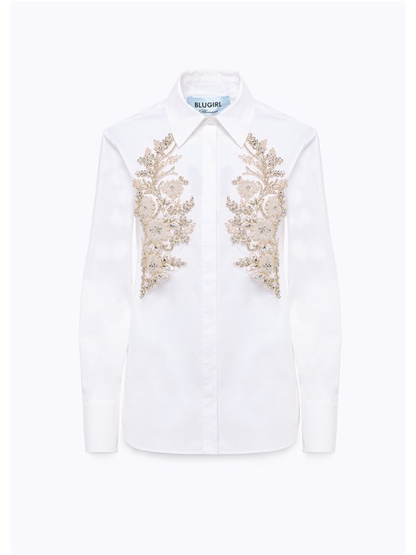 BLUGIRL Camicia Bianco ottico c./patch