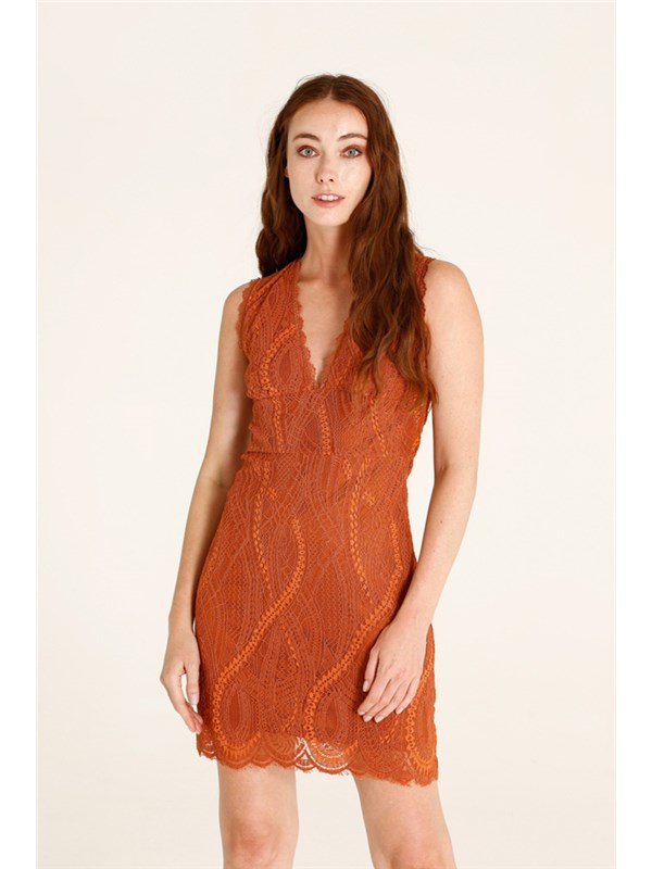 GOA GOA Short dress Rust
