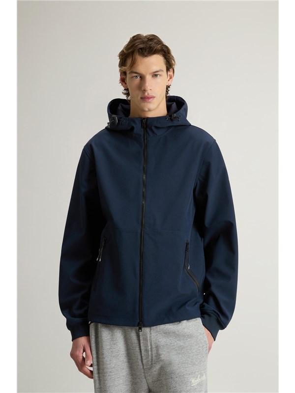 Woolrich Coat Melton blue