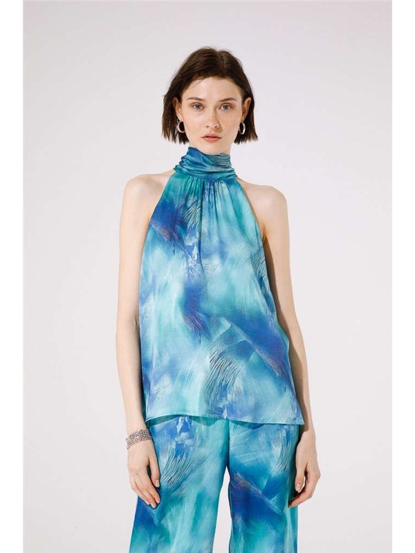 GOA GOA Top Aqua print