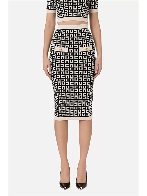 Elisabetta Franchi Skirt Black / Butter