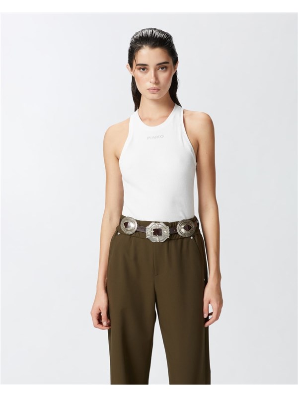 Pinko Top Bianco brill