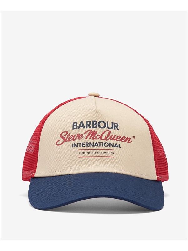 Barbour Cappello Navy/red/stone