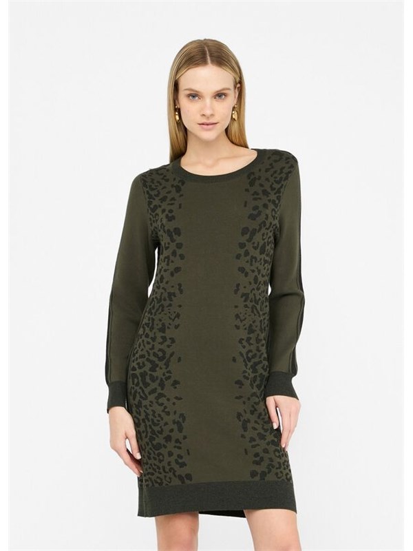 LIU-JO SPORT Abito corto Olive night/nero lux