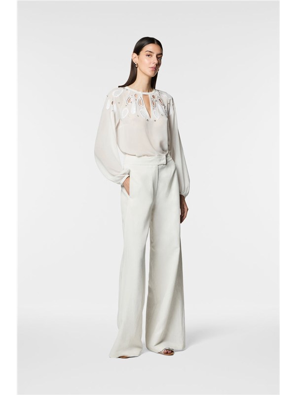 NENETTE Pantalone Gesso