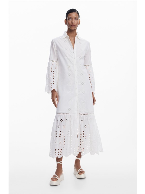 Desigual Abito Chemisier Blanco