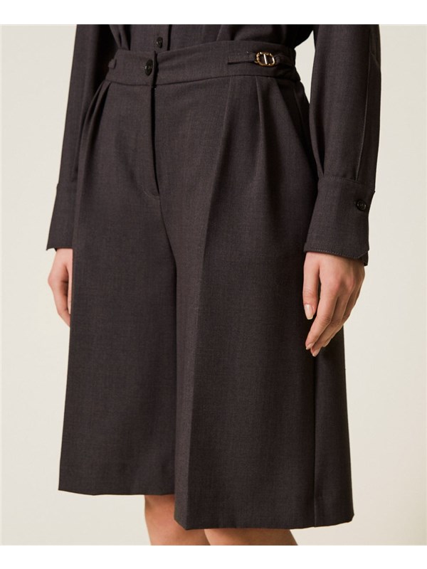 TWINSET Bermuda Grigio antracite melange