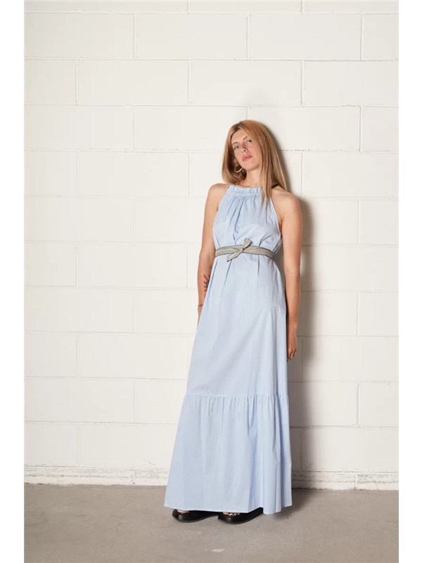 KAOS Long dress Light blue