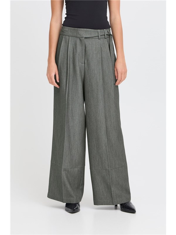 ICHI Pantalone Dark grey melange