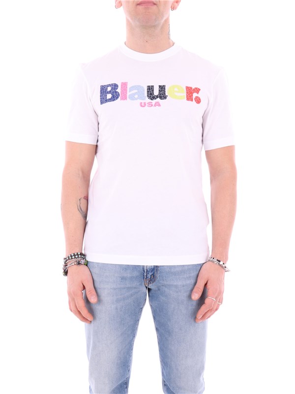 Blauer T-shirt Optical white