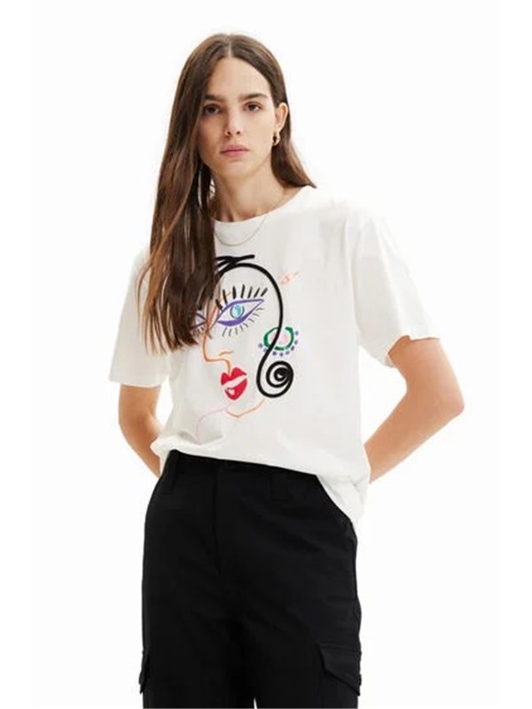Desigual T-shirt Blanco