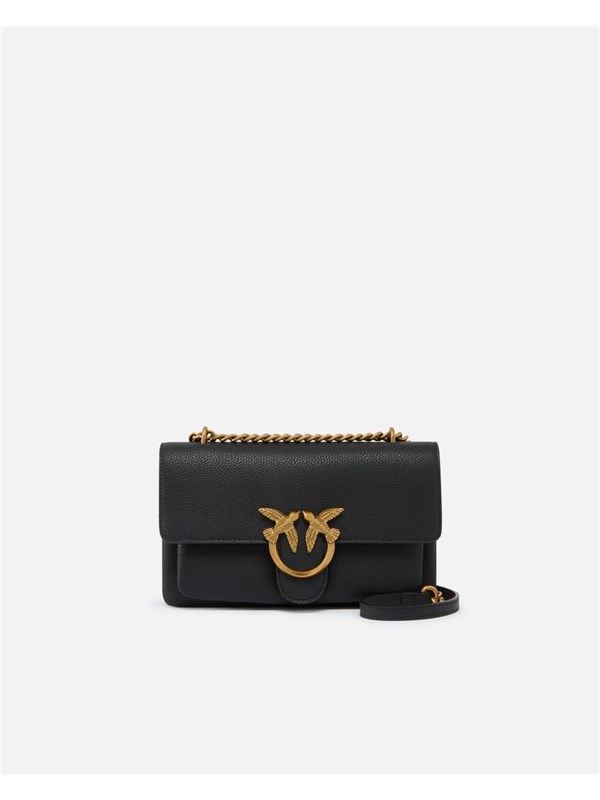 Pinko Pelletteria Borsa A Tracolla Nero/antique gold