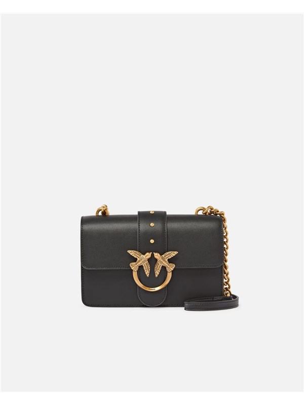 Pinko Pelletteria Borsa A Tracolla Nero/antique gold