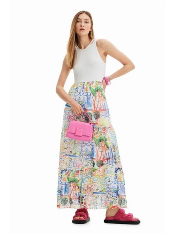 Desigual Long dress Blanco