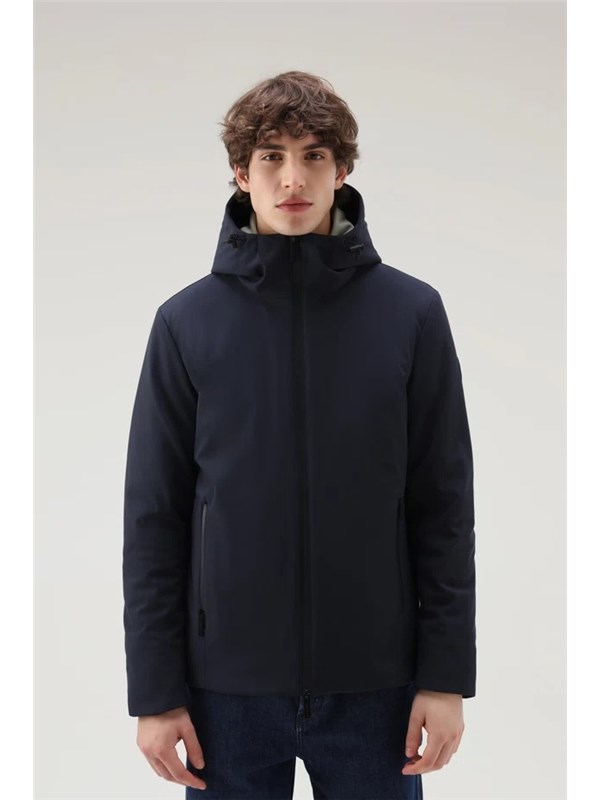 Woolrich Coat Melton blue