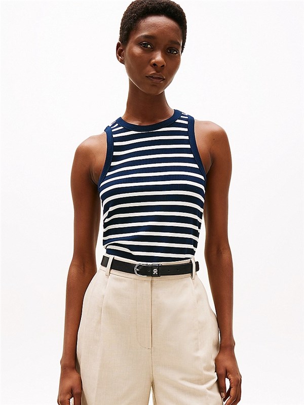 Tommy Hilfiger Canotta Dark night navy/ecru stp
