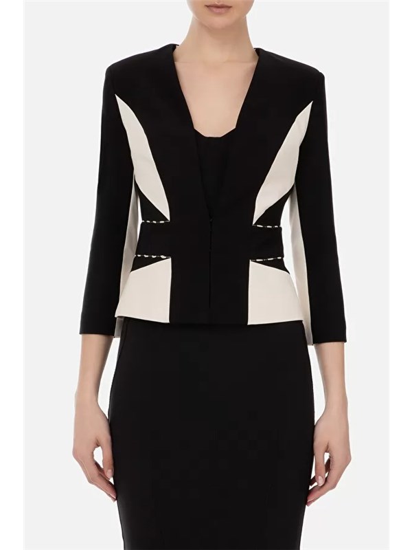 Elisabetta Franchi Jacket Black / Butter