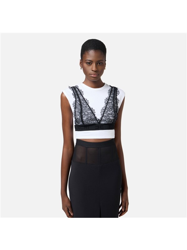 Elisabetta Franchi T-shirt Gesso/nero