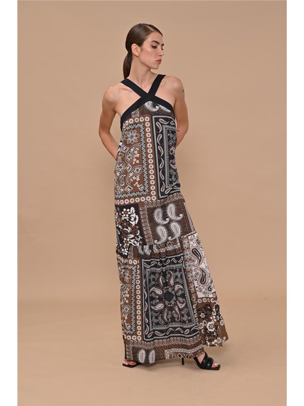 KAOS Long dress Tobacco