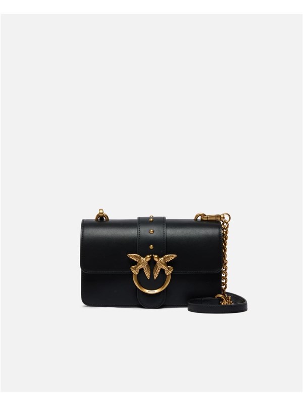 Pinko Pelletteria Borsa A Tracolla Nero/antique gold