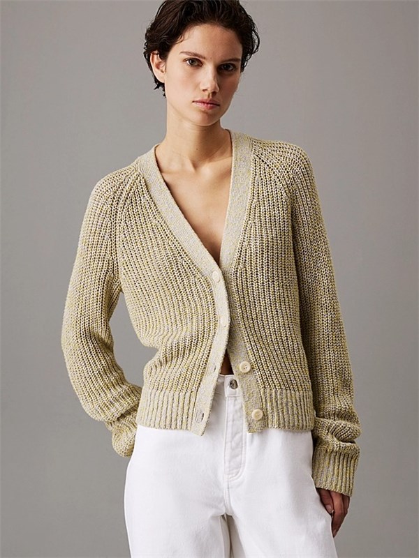 Calvin Klein Cardigan Tofu/lilac grey/olive mouline