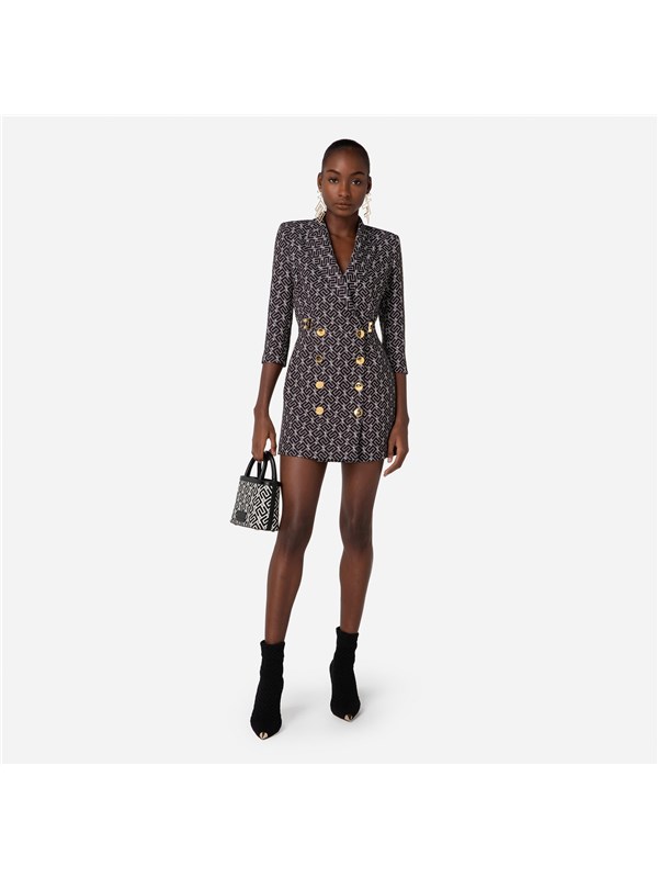 Elisabetta Franchi Short dress Black / Butter