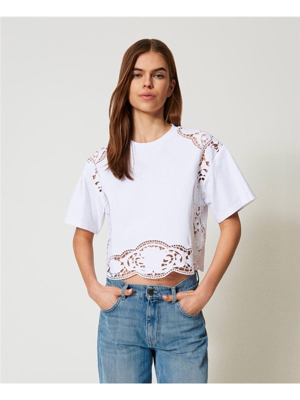 TWINSET T-shirt Bianco ottico