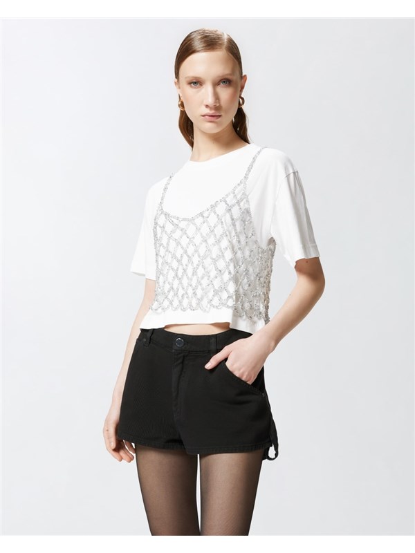 Pinko T-shirt White / Silver