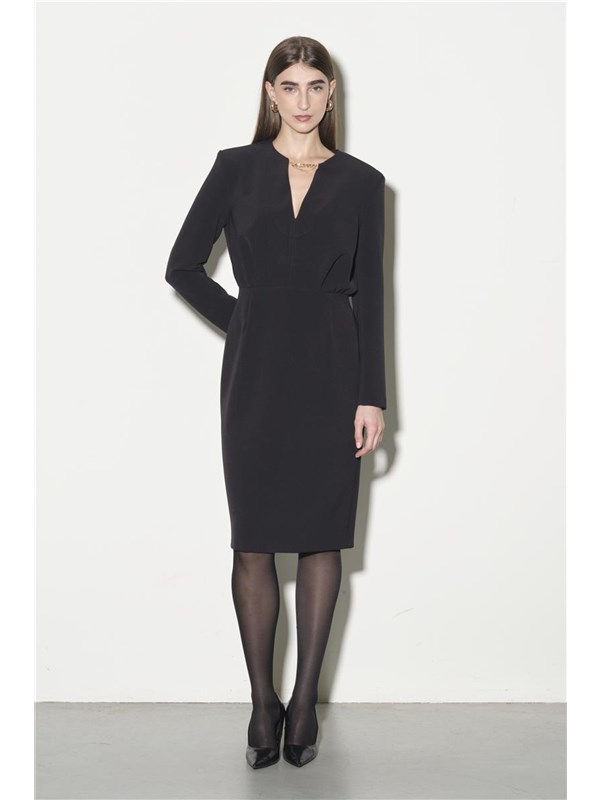 KAOS Abito midi Nero